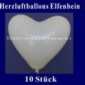 Herzluftballons Elfenbein