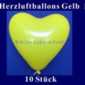 Herzluftballons Gelb