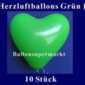 Herzluftballons Grün