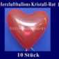 Herzluftballons Kristallrot