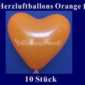 Herzluftballons Orange