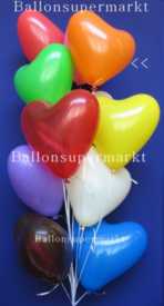 Herzluftballons in schönen Farben