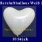 Herzluftballons Weiß