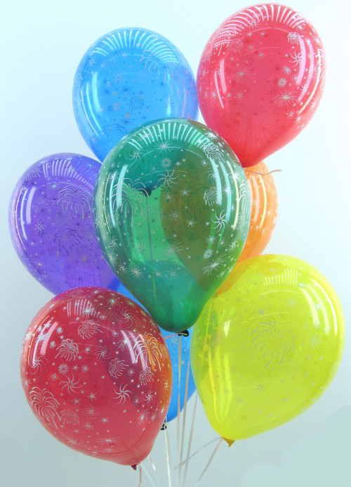 Silvester mit Luftballons, Silvesterspaß, Silvesterballons, Luftballons in der Silvestertraube