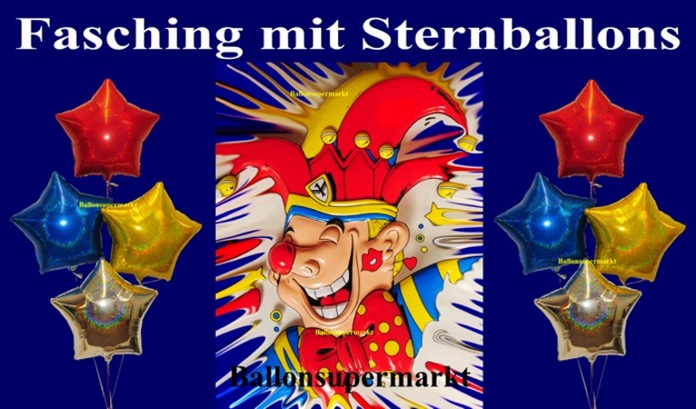 Fasching mit Sternballons